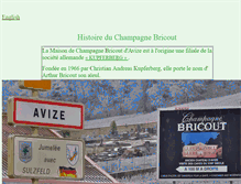 Tablet Screenshot of champagne-bricout.fr